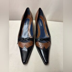 BCBGMaxazria Vintage y2k kitten heels size 10/41 Color Black/Cognac